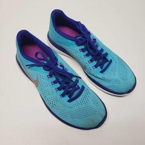 Nike Womens Sz 8 Flex 2016 Run 830751-400 Gamma Blue Running Shoes Sneaker